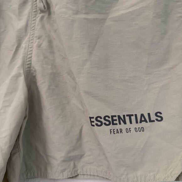 Fear of God Essentials Gray Cotton Nylon Drawstring Cord Shorts Mens Small - Picture 4 of 7